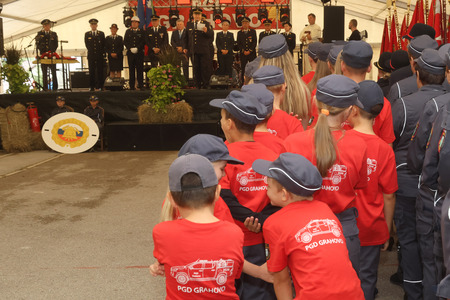 Predaja gasilskega vozila  GVGP-1 PGD Grahovo 16 Foto Ljubo Vukelič